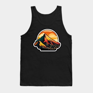 Sunset Mountain Sticker #2 Tank Top